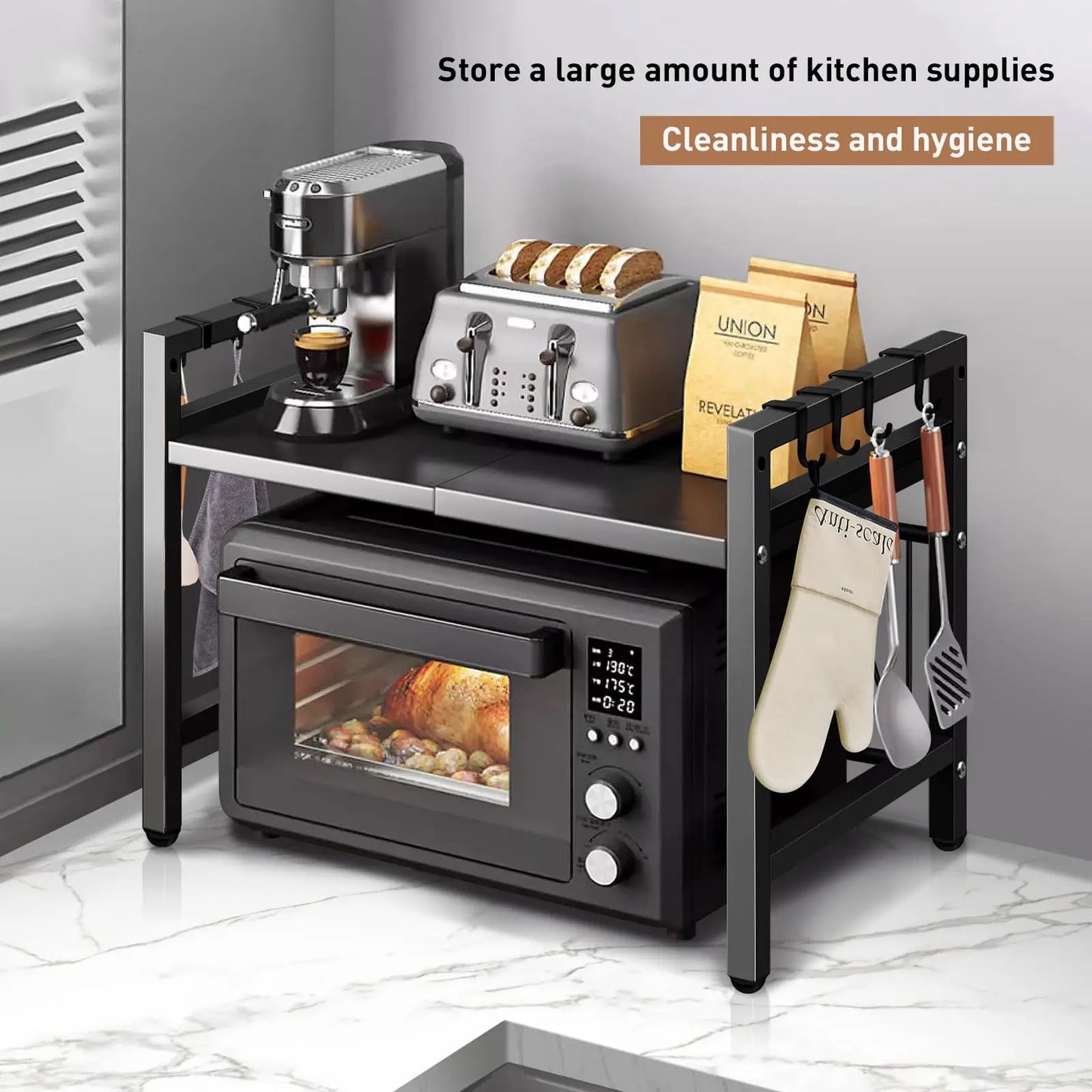 Expandable Microwave Shelf Organizer™